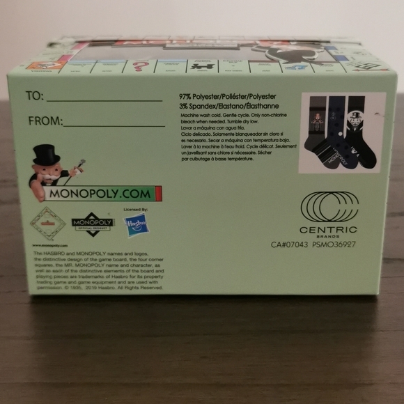 MONOPOLY 3 PACK CREWS SOCKS - Picture 2 of 3
